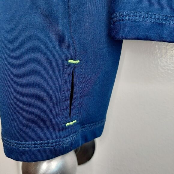 Girl's Asics Running Track Jacket Blue with Green Large 14-16 - Picture 7 of 10